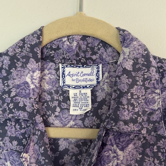 Vintage April Cornell sleeveless blouse small - Picture 3 of 4